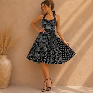 vintage black halter dress Neck halston maxi dress