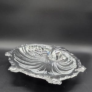 Vintage Silver Plated Shell Dish Made in England Scalloped Serving Bowl Decor