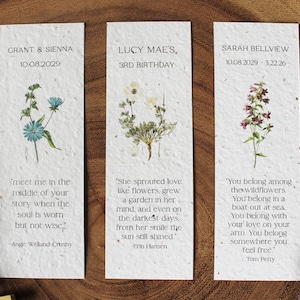 Bookmark Favors for Storybook Theme Wedding or Shower