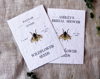 Seed Favors | Sustainable Favors | Seed Packets | Custom Wildflower Seed Paper Favors | Sustainable Wedding Favors