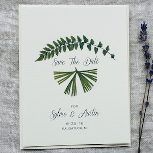 Farn Save the Date Karten | Greenery Hochzeitseinladung | Boho Save the Date Gedruckt | Botanischer Save the Date Download