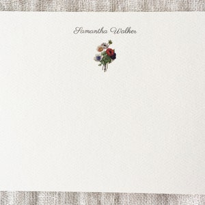 de correspondance personnalisés Anémone avec enveloppes | 24 cartes florales faites main | Cartes de voeux fleuries | Cadeau botanique pour elle Cadeau pour maman