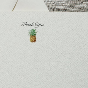 Personalized Pineapple Stationery Set . Pineapples Notepad Note Card Set .  Tropical Fruit Notecards Note Pad . Stationary Gift Set 