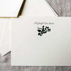 Tarjetas de notas de mora con sobres / Juego de 24 tarjetas de notas personalizadas con flores hechas a mano / Juego de tarjetas de felicitación / Regalo para mamá / Regalo para ella