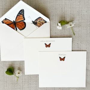 Monarchfalter Schmetterling Grußkarten - Set mit 24 Grußkarten mit Umschlägen - Handgefertigte benutzerdefinierte Grußkarten - Naturinspiriertes Geschenk