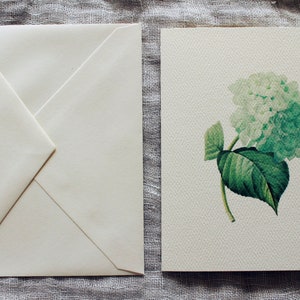 Blue Hydrangea Folded Note Cards With Envelopes | Set of 10 | Spring ...