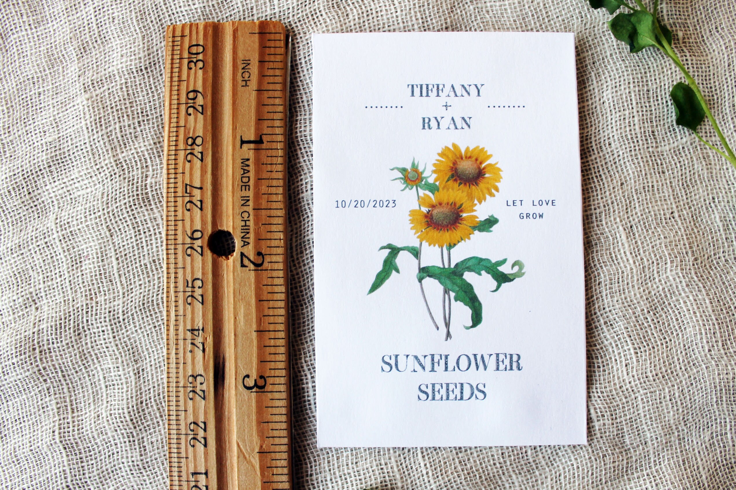 Sunflower Seed Packet Envelopes Yellow Flower Seed Envelopes Etsy
