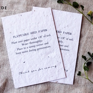 Wildflower Seed Favors Sustainable Favors Seed Packets Custom Seed Paper Favors Sustainable Wedding Favors Seeded Paper Favor image 3