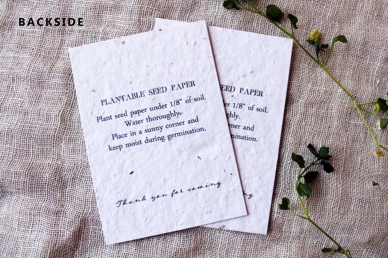 Wildflower Seed Favors Sustainable Favors Seed Packets Custom Seed Paper Favors Sustainable Wedding Favors Seeded Paper Favor image 3