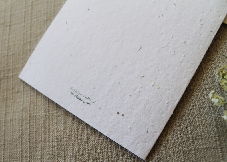 Seed Paper Birthday Card Blank Inside Eco-Friendly image 3