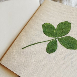 Good Luck Cards Set of 10 Four Leaf Clover Cards with Envelopes St Patrick's Day Greeting Cards Set St Patrick's Day Gift Irish Card image 2