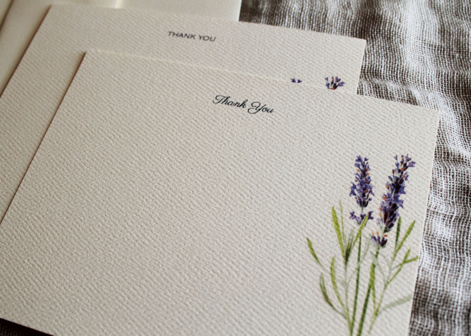 Lavender Note Cards With Envelopes | Set of 24 Personalized Notecards ...