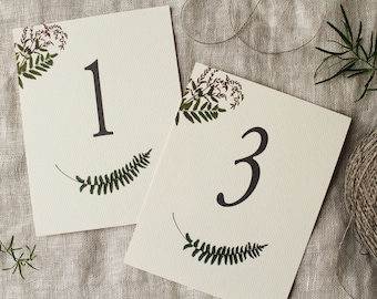 Botanical Table Numbers | Wedding Table Numbers | Table Numbers Printable | Table Numbers Wedding | Table Numbers Instant Download