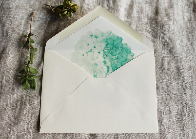 Blue Hydrangea Folded Note Cards With Envelopes | Set of 10 | Spring ...