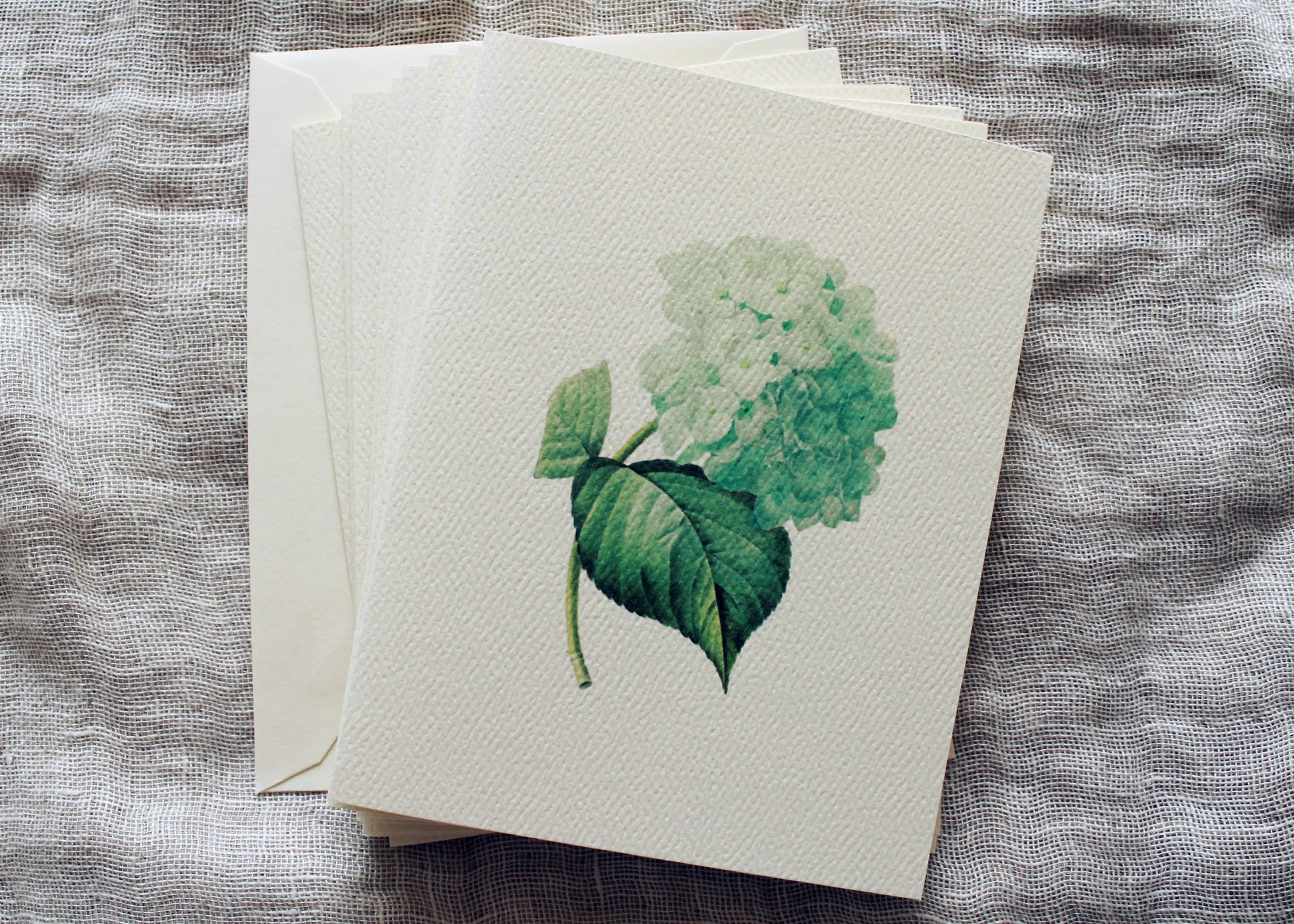 Blue Hydrangea Folded Note Cards With Envelopes | Set of 10 | Spring ...