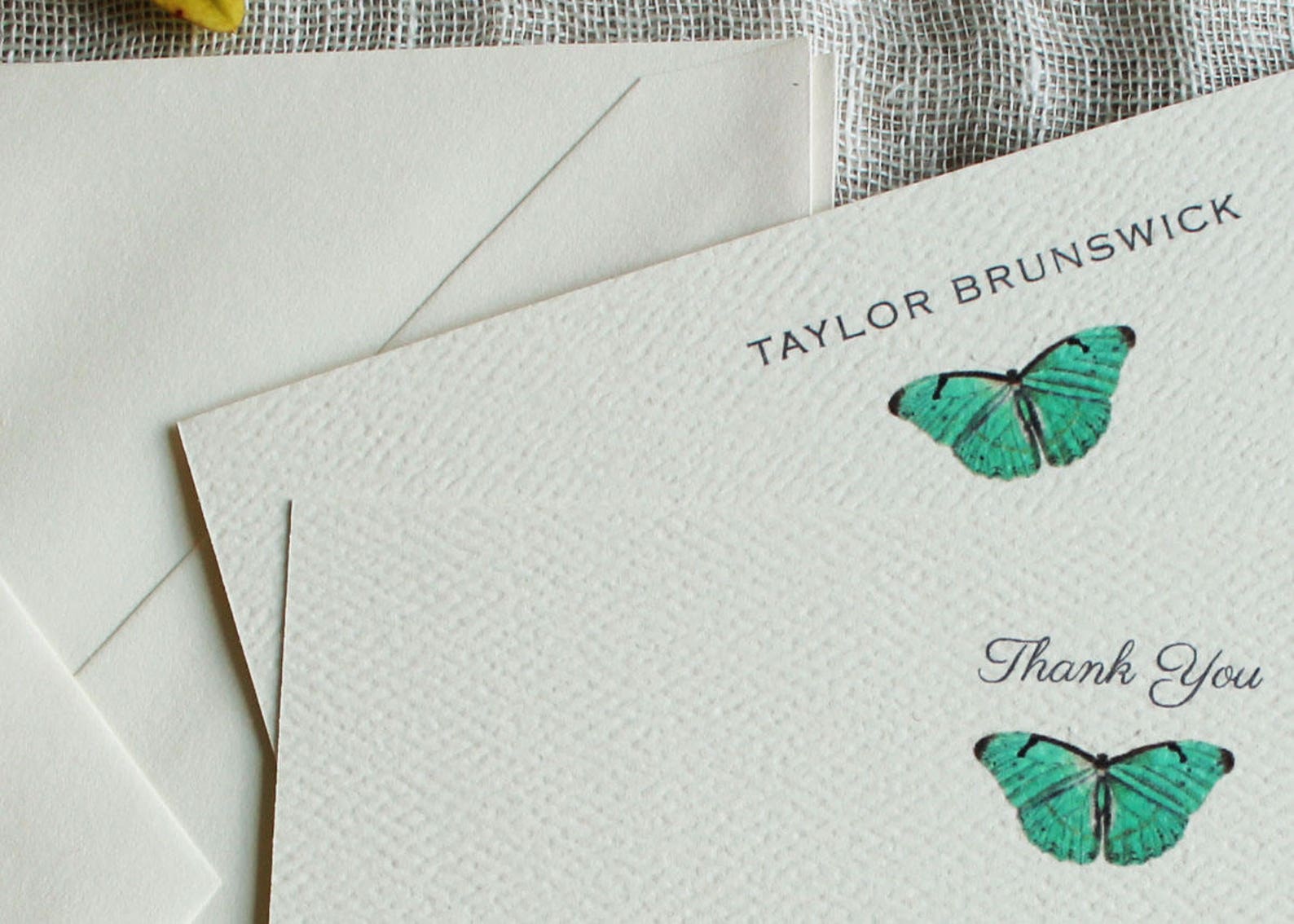 Blue Butterfly Note Cards With Envelopes Personalized | Etsy