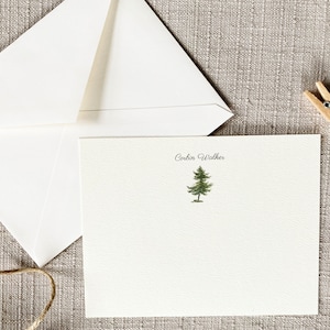 Pine Tree Note Cards with Envelopes Set of 24 Evergreen Notecards Christmas Cards Winter Notecards Rustic Gift for Friend image 3