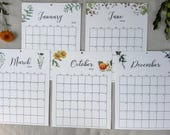 2026 Wall Calendar – Vintage Botanical Prints, Seasonal Nature Art, 8.5x11” Hanging Calendar on Creamy Felt Paper