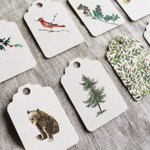 Holiday Gift Tags Variety Set of 24 Christmas Gift Tag Set green red image 2