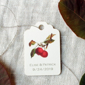 Apple Favor Tags | Wedding Favor Tags | Wedding Gift Tags | Autumn Gift ...