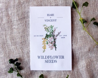 Wildflower Seed Packet Envelopes | Wedding Favors SEEDS NOT INCLUDED | Bridal Shower Favors | Baby Shower Favors | Memorial Favor