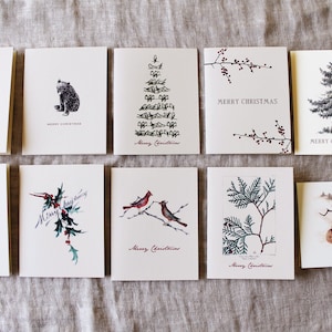 Kerstkaarten, set van 10 verschillende