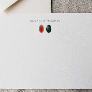 Gepersonaliseerde notitiekaarten watermeloen set van 24 met enveloppen | Aangepaste notitiekaarten | Gepersonaliseerde cadeauset voor briefpapier | Kaarten voor tuinmannen