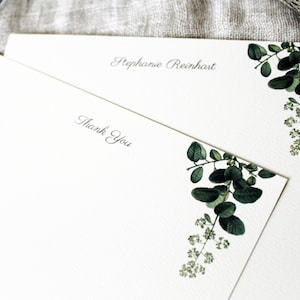 Biglietti di auguri di eucalipto con buste / Set di 24 biglietti di auguri / Biglietti di auguri personalizzati / Biglietti di auguri verdi / Biglietti di auguri personalizzati
