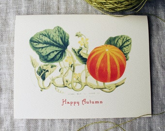 Fall Greeting Card | Pumpkin Greeting Cards | Autumn Greeting Cards | October Greeting Cards | Fall Blank Cards | Blank Folded Cards Set