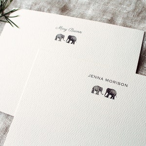 Cartões de nota de elefante com envelopes | Conjunto de 24 cartões de safári | Cartão de felicitações personalizado com animal | Decoração de elefante | Presente para amigo | Presente de zoológico
