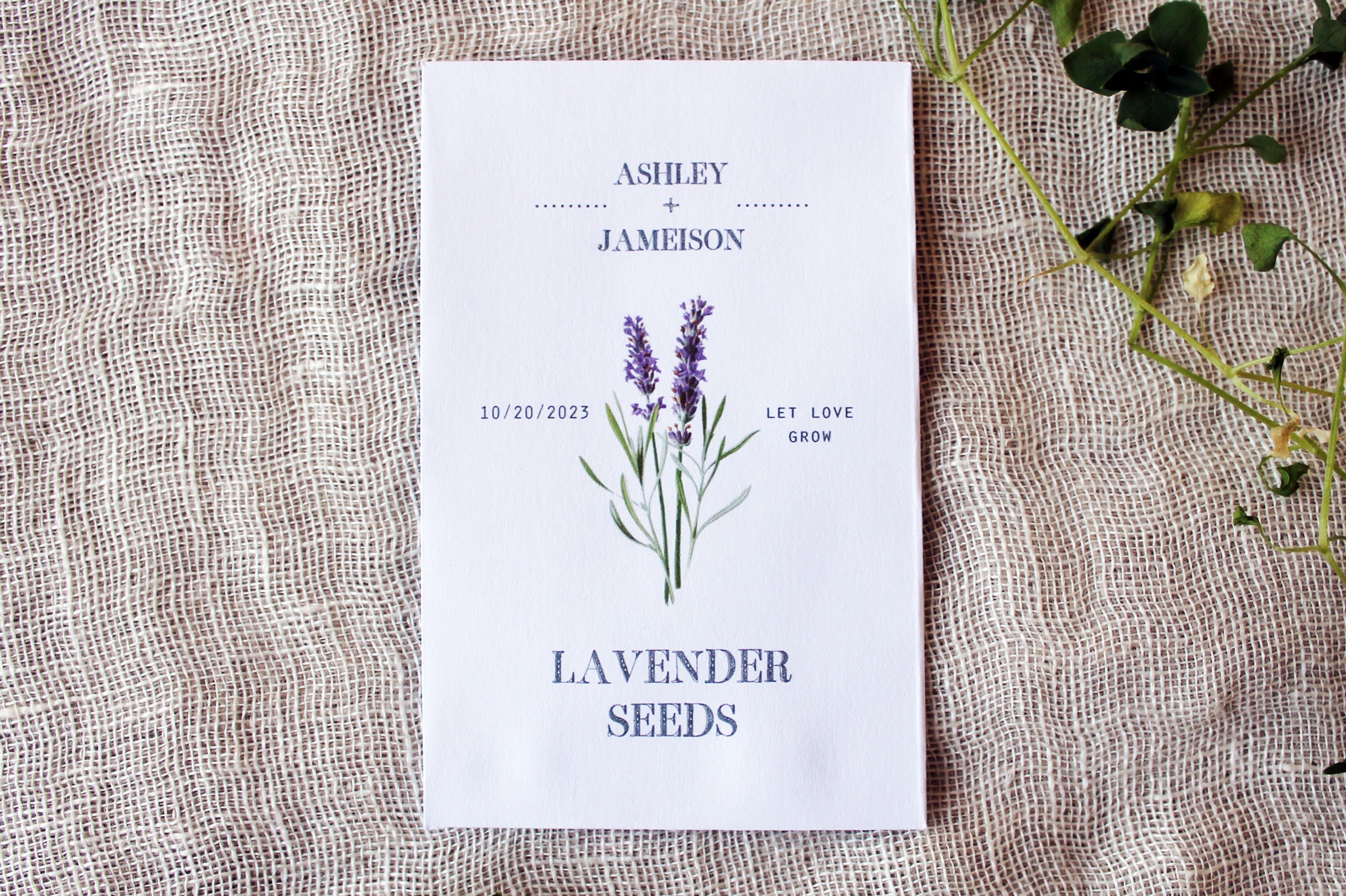 Lavender Seed Packet Envelopes | SEEDS NOT INCLUDED | Wedding Favors | Bridal Shower Seed Packet Favor | Baby Shower Favors | Memorial Favor