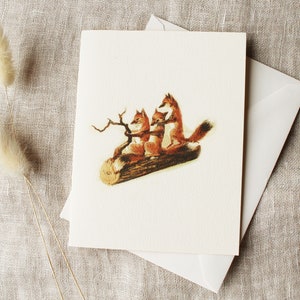 Fox Greeting Card Set of 10 With Envelopes | Fox Gift | Winter Greeting Cards Set | Blank Greeting Cards Set