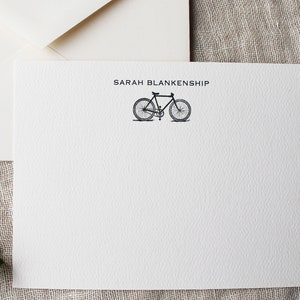 Fahrrad Personalisierte Grußkarten Mit Umschlägen | Set mit 24 Fahrrad Grußkarten | Fahrrad-Grußkarten Minimalist | Radfahrer Geschenk Minimal