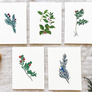 Paquete variado de tarjetas navideñas minimalistas
