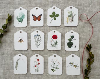 Heirloom Botanical Hang Tags – Variety Set of 24 | Spring Summer