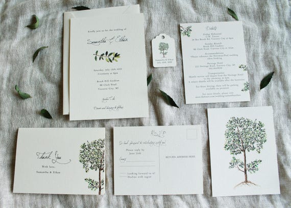 Olivenbaum Hochzeit Dankeskarten Set | Olivenzweig Dankeschn Notizen |  Babyparty-Dankeschn | Botanische Brautparty Danke - Etsy.de
