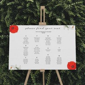 Poppy Sitzplan Vorlage