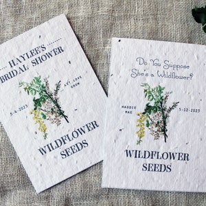 Wildflower Seed Favors Sustainable Favors Seed Packets Custom Seed Paper Favors Sustainable Wedding Favors Seeded Paper Favor image 6