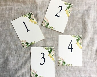 Wildflower Table Numbers  | Wildflower Wedding Table Numbers Printable | Table Numbers Instant Download | DIY Digital File