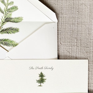 Pine Tree Note Cards with Envelopes Set of 24 Evergreen Notecards Christmas Cards Winter Notecards Rustic Gift for Friend image 5