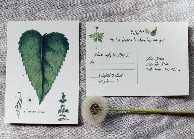 Botanical Wedding Invitation Templates