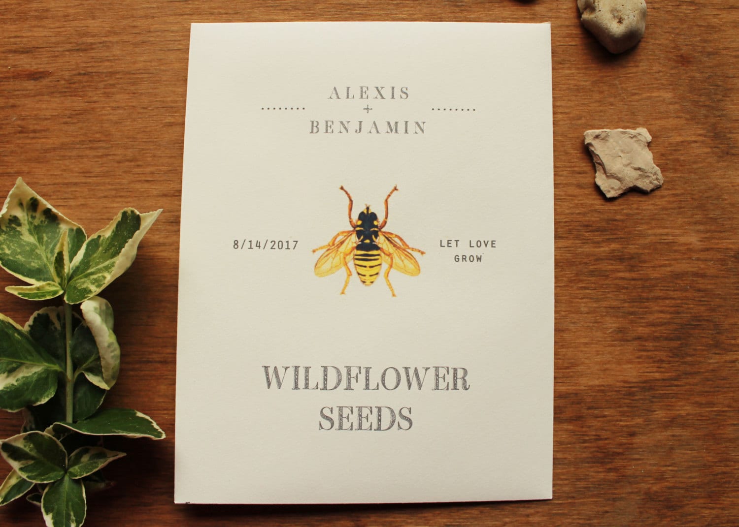 Honey Bee Wildflower Seed Envelopes Seed Packet Favors
