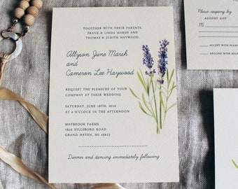 Lavender Wedding Invitation Template | Editable Wedding Invitation Lavender | Lavender Wedding Invitation Set | Instant Download Wedding