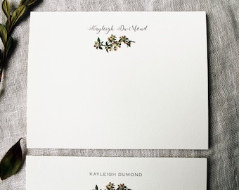 Apple Blossom Note Cards with Envelopes Set of 24 | Teacher Gifts | Flower Personalized Notecards | Gift for Mom | Floral Gift for Her