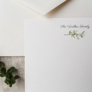 de notes de verdure personnalisées | Ensemble de 24 articles de papeterie de verdure personnalisés | de correspondance avec enveloppes | Cartes de correspondance faites main | Cadeau personnalisé