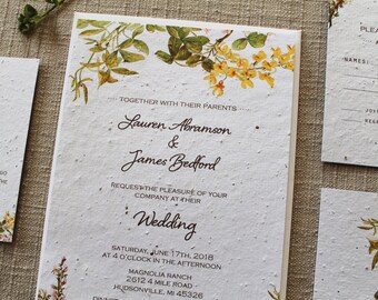 Custom Wedding Invitations for Anne Marie