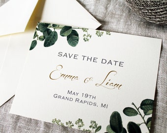 Eucalyptus Save The Date Template