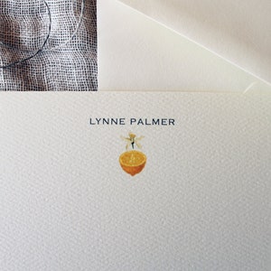 Lemon Note Karten mit Umschlägen | Set von 24 Zitrus personalisierte Notecards Handmade | Benutzerdefinierte Grußkarten Set | Geschenk für Freund