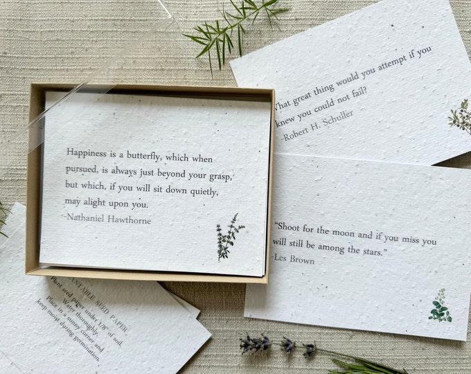 Inspirational Quote Cards Set Boxed for Mindfulness Gift