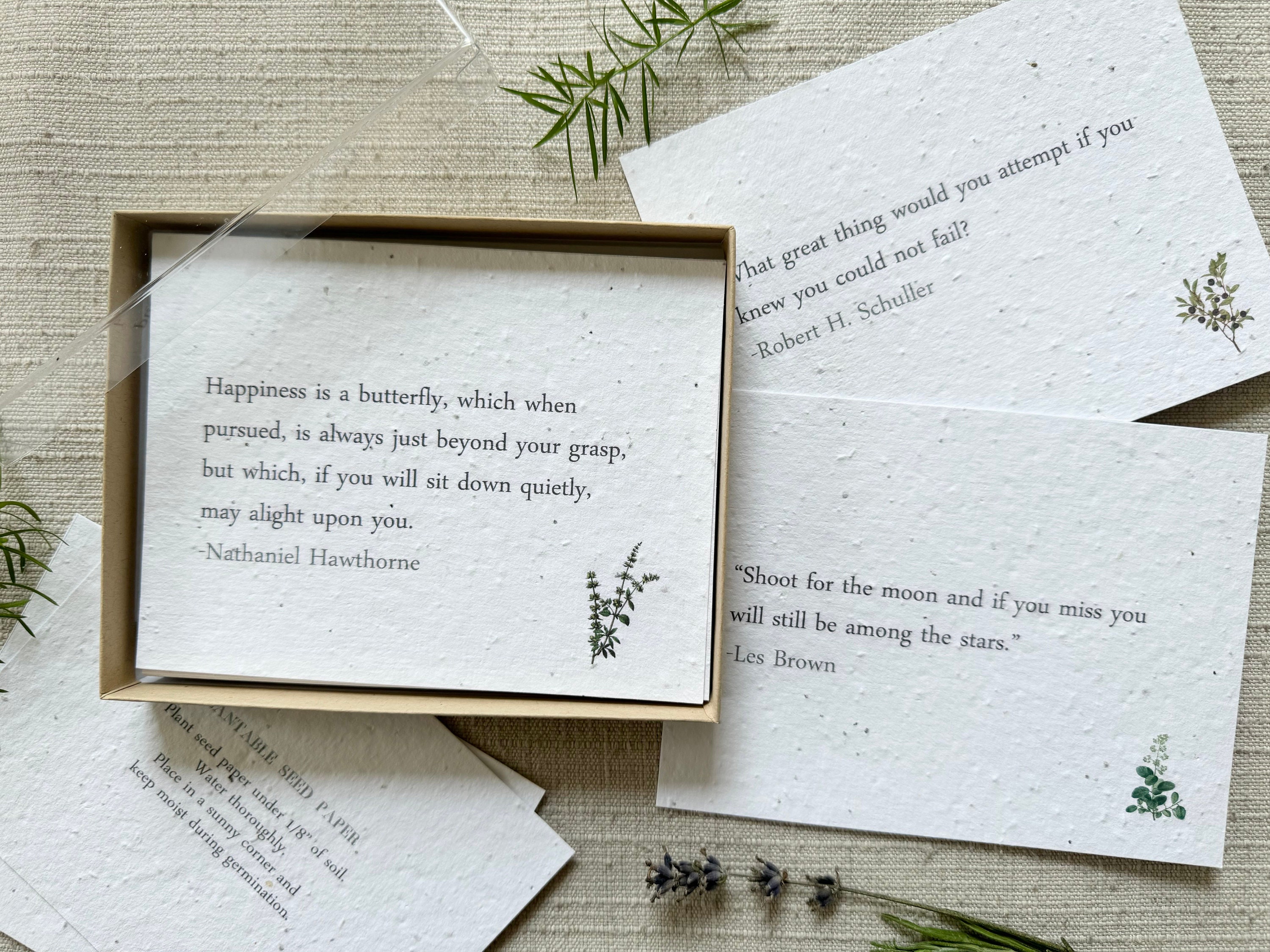 Inspirational Quote Cards Set Boxed for Mindfulness Gift